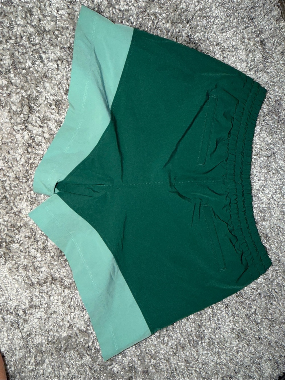 Old Navy Two-Tone Green Athletic Shorts - Picture 3 of 3